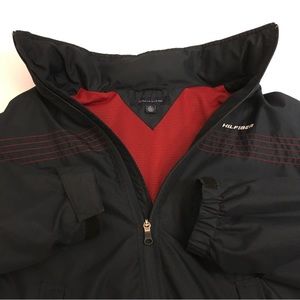 Tommy Hilfiger Vintage 90's 3-Season Fold-up Hoodie Medium Navy Blue Jacket RARE